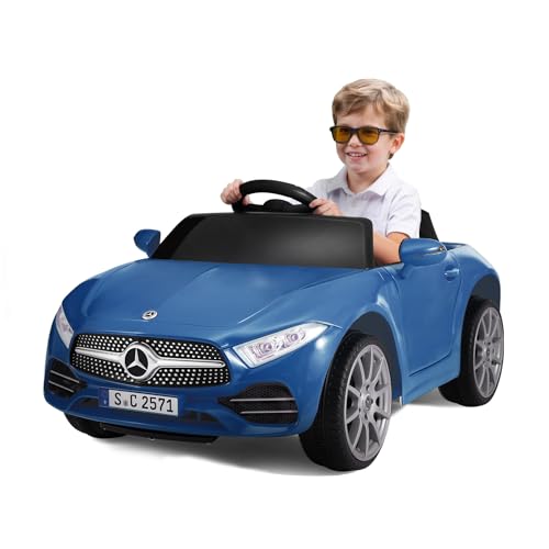 Oryxearth Kinder Elektroauto, mit 2,4G Fernbedienung, Scheinwerfer, Musik und Bluetooth-Funktionen, 3-Gang Kinderauto Elektrisch, 2-5km/h, Elektroauto für Kinder ab 3 Jahren, Akku: 6V, 4,5Ah (Blau) von Oryxearth