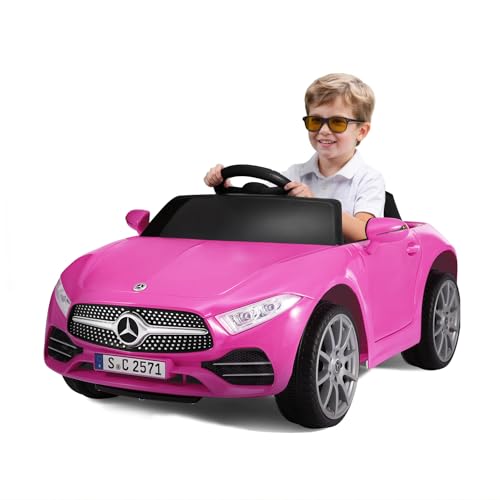 Oryxearth Kinder Elektroauto, mit 2,4G Fernbedienung, Scheinwerfer, Musik und Bluetooth-Funktionen, 3-Gang Kinderauto Elektrisch, 2-5km/h, Elektroauto für Kinder ab 3 Jahren, Akku: 6V, 4,5Ah (Rosa) von Oryxearth