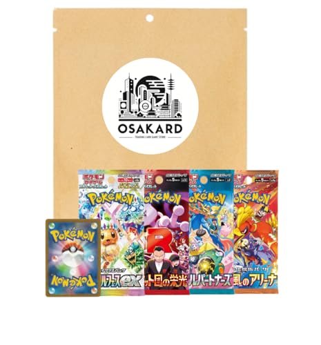Osakard® Super Pack mit 4 japanischen Pokémon-Boosterpacks + 1 AR-Karte | Terastal Festival EX + Battle Partners + Heat Wave Arena + Glory of Team Rocket von Osakard