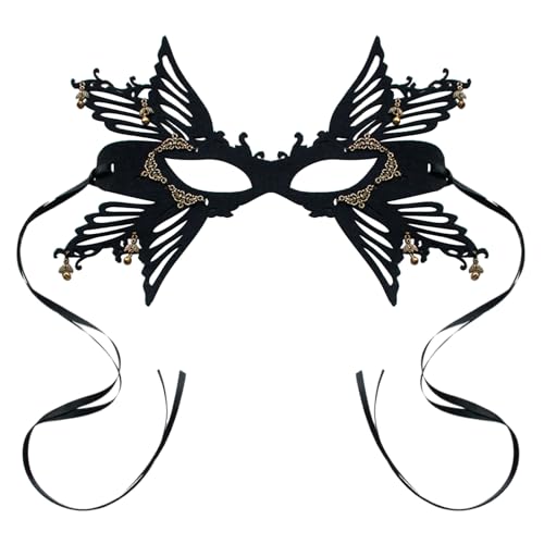 Osdhezcn Damen-Maske, Glockenmaske, Venezianer-Kostüme, Maske, Party, Tanz, Bälle, Halbgesichtsmaske, Geschenk, Karnevalskostüm, Zubehör-Set für Erwachsene und Frauen von Osdhezcn