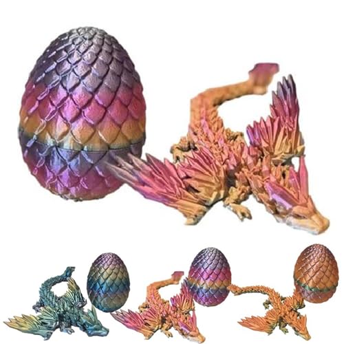 3D Printed Dragon Spielzeug Im Ei | 3D Gedrucktes Drachenei Geheimnisvolle Drachen Spielzeug | 3D Überraschung Easter Dracheneier, Gelenkiges Drachenei-Spielzeug, Drachen Fidget Spielzeug von Oseczmut