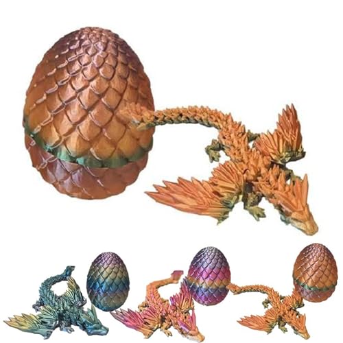 3D Printed Dragon Spielzeug Im Ei | 3D Gedrucktes Drachenei Geheimnisvolle Drachen Spielzeug | 3D Überraschung Easter Dracheneier, Gelenkiges Drachenei-Spielzeug, Drachen Fidget Spielzeug von Oseczmut