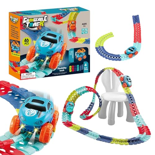 Anti-Gravity-Auto-Strecken-Set | Autobahn-Set für Kinder | Rennwagen für Kinder zusammen, wechselbare Strecke mit leuchtendem LED-Rennauto Anti-Gravity-Auto-Strecken-Set | Autobahn-Set für Kinder | Rennwagen für Kinder zusammen, wechselbare Strecke mit leuchtendem LED-Rennauto von Oseczmut