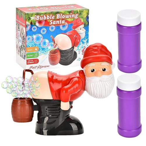 Blasenmaschine mit Weihnachtsmann | Automatische Seifenblasenmaschine für Weihnachtsmann | Blasenblasen-Maschine des Weihnachtsmanns mit blinkenden Lichtern von Oseczmut