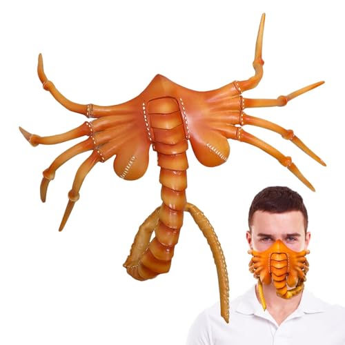 Oseczmut Alien Facehugger Maske | Alien Face Hugger Maske | Gruselige Latexmasken Xenomorphs Facehuggers | Alien Facehugger Horrorfilm Cosplay Masken von Oseczmut
