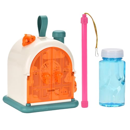 Oseczmut Automatisches Blasengebläse, automatische Blasenblasmaschine | Spielzeug, tragbar, mit Licht und Musik, Seifenblasengebläse in Hausform mit 20 Löchern von Oseczmut