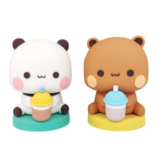 Oseczmut Bu-bu Panda Bear Figur Spielzeug | Bu-bu Panda Bear Dekorative Auto-Ornamente | Desktop-Ornamente Bu-bu-Bär, Bu-bu Bär gezeichnetes Spielzeug zum Sammeln von Oseczmut
