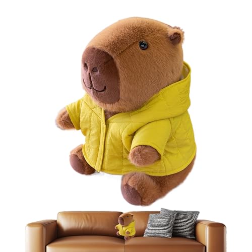 Oseczmut Capybara Plüschtier, Capybara Plüschtier | Schlafendes Plüschtier für | aus weichem Capybara Plüsch mit Kleidung, Capybara Plüschtiere für Mädchen, Erwachsene, von Oseczmut