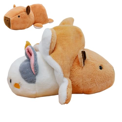 Oseczmut Capybara Plüschtier Capybara Plüschtier Capybara Plüschtiere für Mädchen Niedliches Katzen-Plüschtier Wendeplüschtier doppelseitig für von Oseczmut