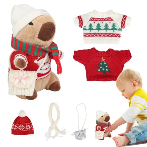 Oseczmut Capybara-Plüschtier für Weihnachten, Plüschtiere, Capybara aus Plüsch mit 9 Outfits | Partyzubehör für interaktives Spielzeug, niedliche Weihnachtsdekoration aus Plüsch Oseczmut Capybara-Plüschtier für Weihnachten, Plüschtiere, Capybara aus Plüsch mit 9 Outfits | Partyzubehör für interaktives Spielzeug, niedliche Weihnachtsdekoration aus Plüsch von Oseczmut