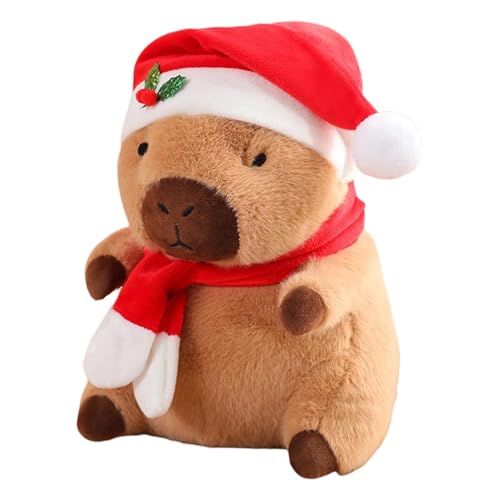 Oseczmut Capybara aus Plüsch, Capybara Plüschtier – Kissen aus Plüsch, niedliches Tier, Weihnachtsmannmütze | weiches Plüschspielzeug für Weihnachten, Dekoration des Kindergartenhauses Oseczmut Capybara aus Plüsch, Capybara Plüschtier – Kissen aus Plüsch, niedliches Tier, Weihnachtsmannmütze | weiches Plüschspielzeug für Weihnachten, Dekoration des Kindergartenhauses von Oseczmut