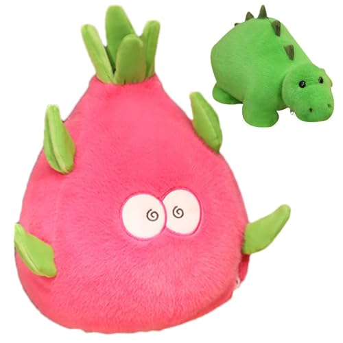 Oseczmut Dinosaurier-Plüschtier, Drachenfrucht, wendbar, Drachenfrucht, wendbares Plüschtier mit Drachenfrüchten, weiches Plüschtier, wendbar, hautfreundlich, für Wohnzimmer, Oseczmut Dinosaurier-Plüschtier, Drachenfrucht, wendbar, Drachenfrucht, wendbares Plüschtier mit Drachenfrüchten, weiches Plüschtier, wendbar, hautfreundlich, für Wohnzimmer, von Oseczmut