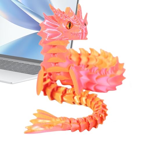 Oseczmut Drachen-Fidget-Spielzeug, Drachen-Fidget-Spielzeug mit flexiblen Gelenken – Fidget mit flexiblen Gelenken, flexibler Gelenkdrache, bedruckt für , Mädchen, von Oseczmut