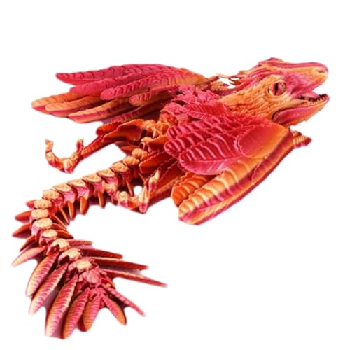 Oseczmut Drachenspielzeug, Drache, bedruckt, mehrgelenkig, mit Federdetails, sensorisches Anti-Stress-Spielzeug, interaktives Drachen-Fidget für Ornamente Oseczmut Drachenspielzeug, Drache, bedruckt, mehrgelenkig, mit Federdetails, sensorisches Anti-Stress-Spielzeug, interaktives Drachen-Fidget für Ornamente von Oseczmut