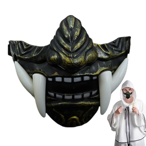 Oseczmut Gesichtsbedeckung mit Halloween, Gesichtsbedeckung mit Halbgesichts-Kostüm | Cosplay-Decke, gruseliges Zubehör, robuste und lustige Halloween, Tierschädel für Liebhaber von Oseczmut