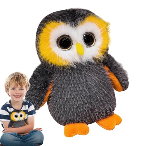 Oseczmut Handpuppe, Eulen-Plüschtier aus Plüsch | weiches Plüschtier, niedliche Eule mit großen Augen, – kleine Plüschtiere, bequemes Eulenspielzeug für verschiedene Festivals, von Oseczmut