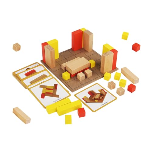 Oseczmut Holzklötze für stapelbares Spielzeug aus Holz, stapelbares Lernspielzeug aus Holz, vielseitiges Lernspielzeug, sensorisches Spielzeug zur Verbesserung der Fähigkeit praktisch von Oseczmut