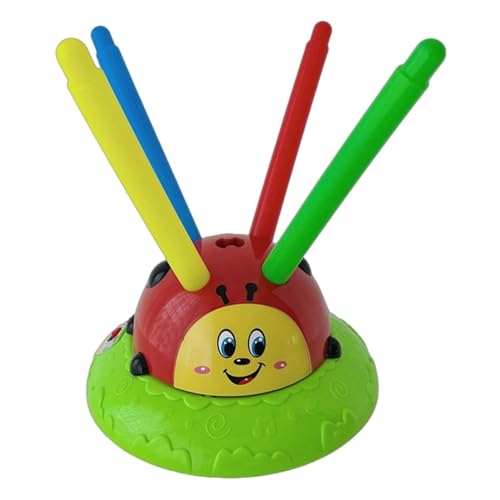 Oseczmut Jump N Toss Marienkäfer Musikspielzeug | 2 in 1 Musik Jump N Toss | Wurfspiel für Kleinkinder, lustiges Musikspielzeug Jump N Toss Marienkäfer Elle 2-in-1, Partyspiel von Oseczmut