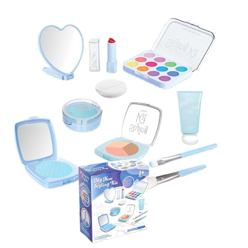 Oseczmut Make-up-Set für Mädchen, Make-up-Set für Mädchen, Make-up-Set für Fälschungen, sichere Simulationskosmetik-Sets zum Spielen von Oseczmut