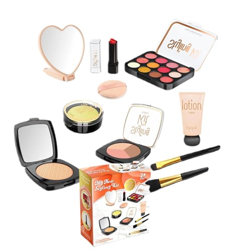 Oseczmut Make-up-Set für Mädchen, Make-up-Sets für Mädchen – für Mädchen – Make-up-Set für Falsche, sichere Simulationskosmetik-Sets von Oseczmut