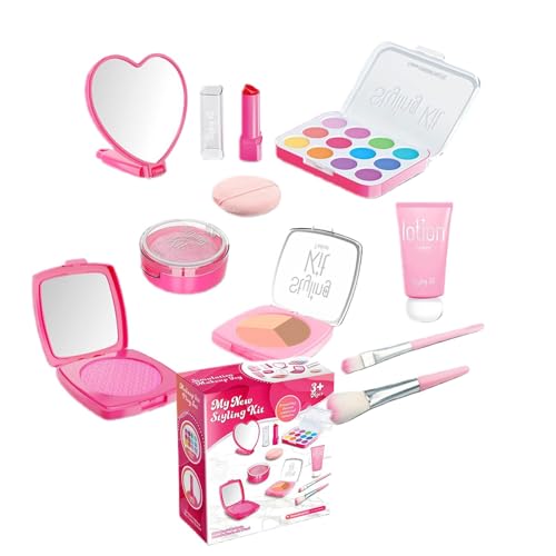 Oseczmut Make-up-Sets für Mädchen, Make-up-Set für Mädchen – Make-up-Set für Mädchen – Make-up-Set für Fälschungen, sichere Simulationskosmetik-Sets zum Spielen von Oseczmut