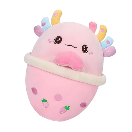 Oseczmut Milchtee-Kuscheltier, Milchtee-Plüschtier, 9,84 Zoll Cartoon-gefüllte Bubble-Tea-Puppe, Weiche gefüllte Milchtee-Puppe, Raumdekoration, niedliches Blasenkissen für den Schreibtisch zu Hause, von Oseczmut