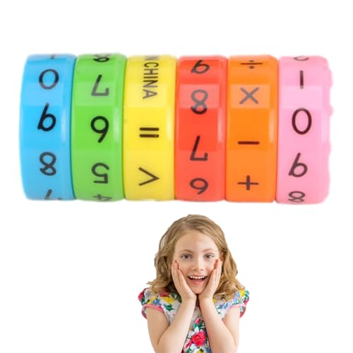 Oseczmut Multiplikationsspiel, Arithmetische Spiele – Spielzeug mit Zylinderzahlen, Spielzeug zur Entwicklung des Gehirns, Würfel für die frühe Erziehung, verdrehtes Lernspielzeug für 2 Jahre und mehr von Oseczmut