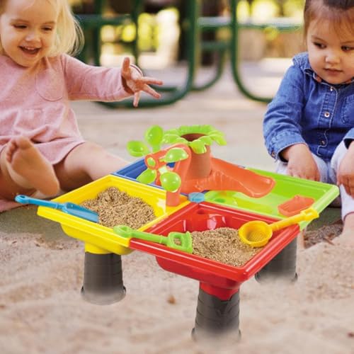 Oseczmut Outdoor Sand Und Wassertisch,Kids Sensory Table Water Sand Toys | Interaktives Aktivitätscenter Innen Und Außenspiele Für Mädchen Garten Camping Hinterhof von Oseczmut