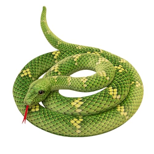 Oseczmut Plüschfigur, Schlange, Plüsch, Schlange aus Plüsch, 75 Zoll lang, großes Plüschspielzeug Anaconda, realistische Schlange, Scherzzubehör für und Erwachsene, Party Oseczmut Plüschfigur, Schlange, Plüsch, Schlange aus Plüsch, 75 Zoll lang, großes Plüschspielzeug Anaconda, realistische Schlange, Scherzzubehör für und Erwachsene, Party von Oseczmut