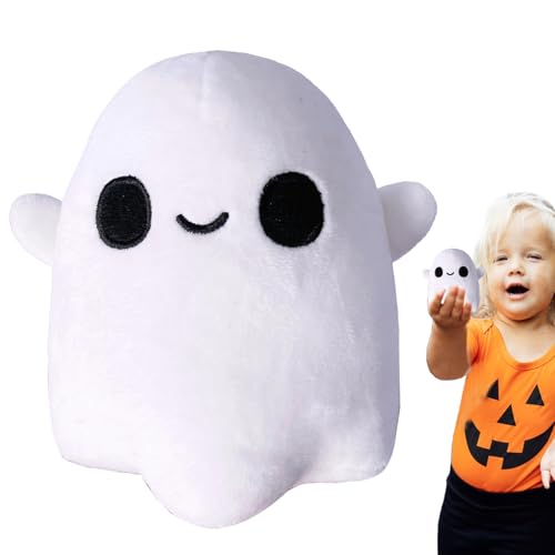 Oseczmut Plüschspielzeug Geist – niedlicher Plüschgeist 10 cm für Halloween-Plüschtiere | aus Plüsch, Halloweenschädel ohne Geruch, kleines multifunktionales Plüschtier für Geschenke von Oseczmut