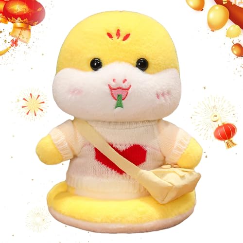 Oseczmut Plüschspielzeug Schlange, Plüschschlangen, Schlangen-Plüschtier, Maskottchen 11 Zoll | Chinesische Schlangenplüsche, Maskottchen des Jahres 2025 der Schlange, Plüschtiere von Oseczmut