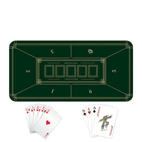 Oseczmut Poker-Tischmatte, Blackjack-Tischplatte | Poker-Tisch-Layout, glatte Blackjack-Tischplatte, wasserfest, tragbar, rutschfest von Oseczmut