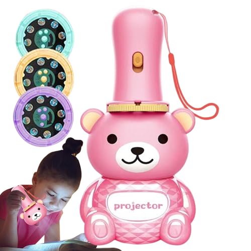 Oseczmut Projektor-Taschenlampe für Kinder | Projektor Geschichte Kinder mit 24 Bildern | Spielzeug Taschenlampe, Projektor, Kinder, Schlafen, Geschichte, Projektorlampe, Projektor für Kinder von Oseczmut