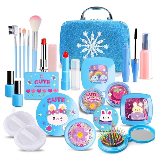 Oseczmut Spielzeug für kleine Mädchen, Make-up-Set für Kleinkinder – realistisches Make-up-Set in leuchtenden Farben | Play Make-up-Set in einer Designer-Tasche, Set von Oseczmut