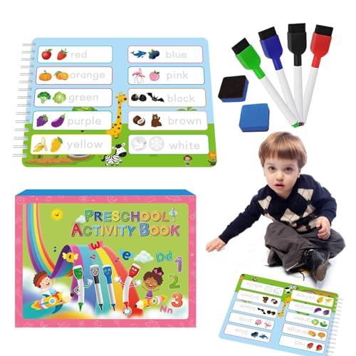 Oseczmut Übungshefte für Vorschule, 3 – 4 Jahre, Vorschulaktivitätsheft, Lernbücher für Vorschule – Montessori-Buch für frühes Lernen, leicht zu reinigen und abwischbar Oseczmut Übungshefte für Vorschule, 3 – 4 Jahre, Vorschulaktivitätsheft, Lernbücher für Vorschule – Montessori-Buch für frühes Lernen, leicht zu reinigen und abwischbar von Oseczmut