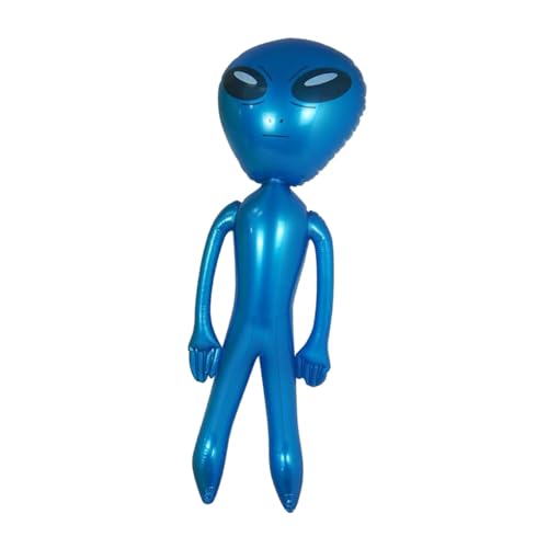 Aufblasbarer Alien, Spielzeug für Erwachsene, Kinder, zum Aufblasen von Alien-Spielzeug, PVC-aufblasbare Puppe, Alien-Ballon für Halloween, Bar, Blau von Oshhni