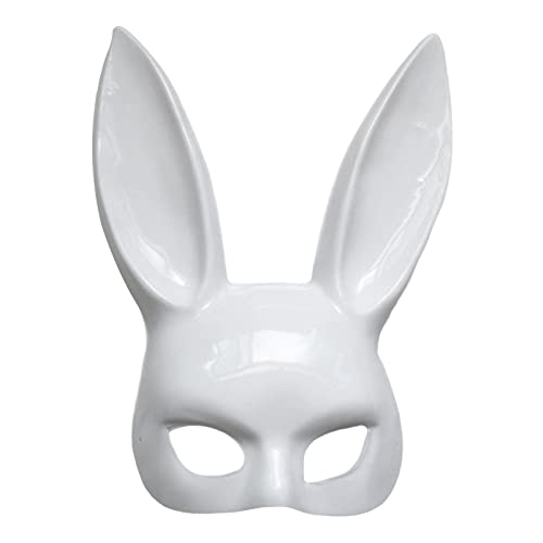 Oshhni Hasenmaske mit langen Ohren, Hasenmaske, Kostüm für Erwachsene, Gesichtsbedeckung, Maskerade, Hasenmaske, für Festival, Geburtstag, Cosplay, von Oshhni