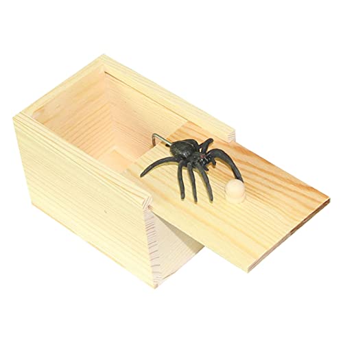 Oshhni Hölzerne Spider Scare Box, Praktisches Scherzspielzeug, Lustiges Scare Geschenk für Kinder Und Erwachsene Oshhni Hölzerne Spider Scare Box, Praktisches Scherzspielzeug, Lustiges Scare Geschenk für Kinder Und Erwachsene von Oshhni