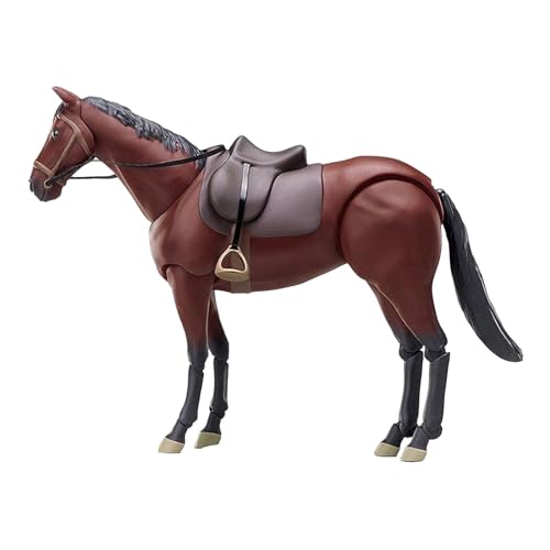 Mini-Pferdefigurenmodell, realistische Pferdefigurenverzierung, Pferdespielzeugmodell, Miniatur-Tierfigurenszenen-Dekor, braun von Oshhni