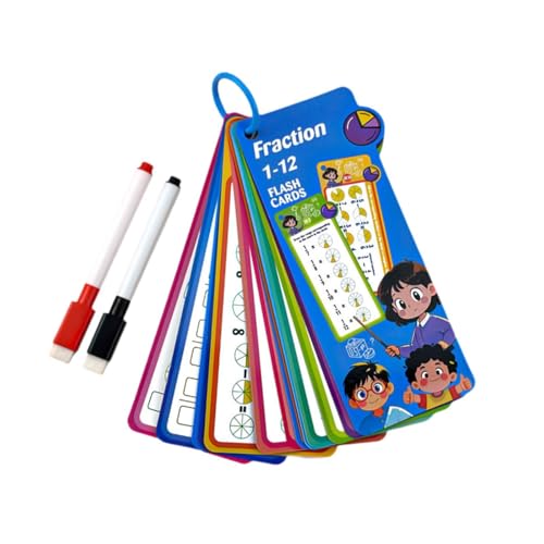 Oshhni 0-12 Tischmathematikkarten mit 2 trockenen Stiften 8x18cm mit Bindemittel tragbarer Home Learning Aids, Fraktion Oshhni 0-12 Tischmathematikkarten mit 2 trockenen Stiften 8x18cm mit Bindemittel tragbarer Home Learning Aids, Fraktion von Oshhni