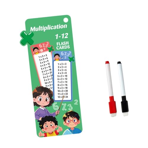 Oshhni 0-12 Tischmathematikkarten mit 2 trockenen Stiften 8x18cm mit Bindemittel tragbarer Home Learning Aids, Multiplikation Oshhni 0-12 Tischmathematikkarten mit 2 trockenen Stiften 8x18cm mit Bindemittel tragbarer Home Learning Aids, Multiplikation von Oshhni