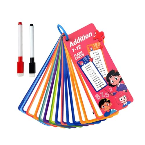 Oshhni 0-12 Tischmathematikkarten mit 2 trockenen Stiften 8x18cm mit Bindemittel tragbarer Home Learning Aids, Zusatz Oshhni 0-12 Tischmathematikkarten mit 2 trockenen Stiften 8x18cm mit Bindemittel tragbarer Home Learning Aids, Zusatz von Oshhni