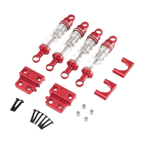 Oshhni 1/12 RC-Auto-Stoßdämpfer-Set, RC-Auto-Ersatzteile, hohe Leistungen, einfach zu installierender Stoßdämpferhalter für LC79, DIY-Zubehör, Rot von Oshhni
