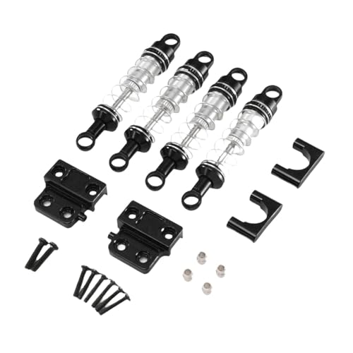 Oshhni 1/12 RC-Auto-Stoßdämpfer-Set, RC-Auto-Ersatzteile, hohe Leistungen, einfach zu installierender Stoßdämpferhalter für LC79, DIY-Zubehör, Schwarz von Oshhni