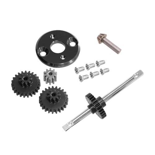 Oshhni 1/12 RC Auto Upgrade Teile Getriebe Getriebe Set Fahrzeug Hobby Motor Ritzel RC Auto Reparatur Kit für 99sv2, Schwarz von Oshhni