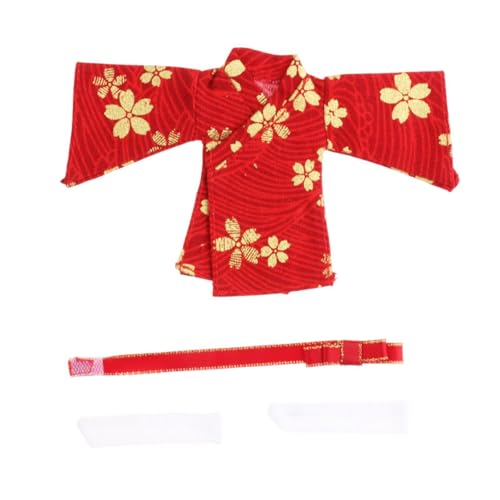 Oshhni 1/12 Skala Female Doll Kimono -Set, Actionfigur Kleidung, robuste, akzessorische handgefertigte Mini für 6 Zoll weibliche Actionfiguren, Rot Oshhni 1/12 Skala Female Doll Kimono -Set, Actionfigur Kleidung, robuste, akzessorische handgefertigte Mini für 6 Zoll weibliche Actionfiguren, Rot von Oshhni