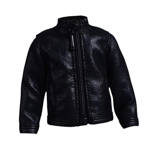 Oshhni 1/12 Skala -Figur PU Jacke Kostüm, handgefertigte Puppenkleidung, Miniaturkleidung für 6 "Figuren Accessoire, Schwarz Oshhni 1/12 Skala -Figur PU Jacke Kostüm, handgefertigte Puppenkleidung, Miniaturkleidung für 6 "Figuren Accessoire, Schwarz von Oshhni
