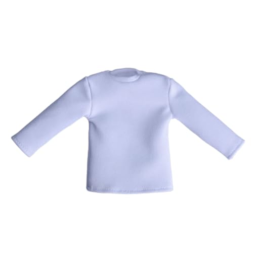 Oshhni 1/12 Skala Langarm Shirts Pullover Outfit Kostüm Puppe Casual Grundlegende Top für 6 Zoll Männliche Puppe, Weiß Oshhni 1/12 Skala Langarm Shirts Pullover Outfit Kostüm Puppe Casual Grundlegende Top für 6 Zoll Männliche Puppe, Weiß von Oshhni