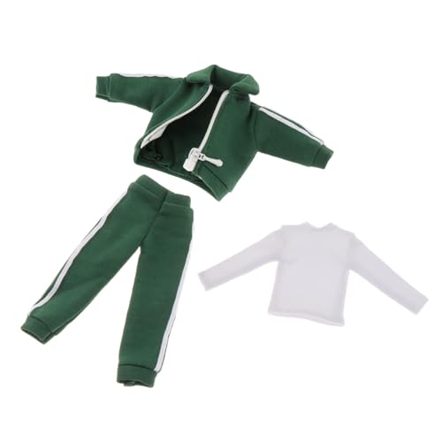 Oshhni 1/12 männliche Kleidung Dreiteiliges Set Outfits Backing Shirt Langarm Freizeithose 6 Zoll Puppenkleidung Tägliche Sportbekleidung, GrÜn Oshhni 1/12 männliche Kleidung Dreiteiliges Set Outfits Backing Shirt Langarm Freizeithose 6 Zoll Puppenkleidung Tägliche Sportbekleidung, GrÜn von Oshhni