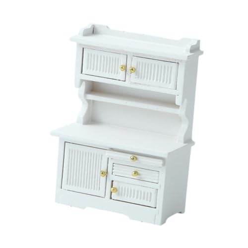 Oshhni 1/16 Puppenhaus -Bücherregal -Displayschrank Glatte Oberfläche und poliert für Wohnzimmer professionelle Puppenhauslagerschrank poliert, Weiß Oshhni 1/16 Puppenhaus -Bücherregal -Displayschrank Glatte Oberfläche und poliert für Wohnzimmer professionelle Puppenhauslagerschrank poliert, Weiß von Oshhni